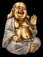 Lachende Buddha Figur mit erhobener Hand