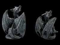 Dragon Figurines Set of 2 - Dark Fury