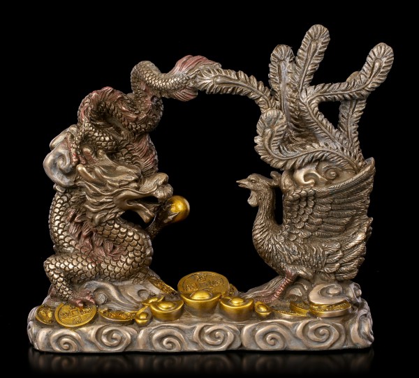 Feng Shui Figur - Drache mit Phönix