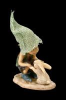 Pixie Goblin Figurine with Rabbit - Give Paw