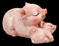 Mini Pig Figurine with Baby Pig - Snuggle