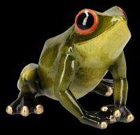 Froschfigur grün sitzend