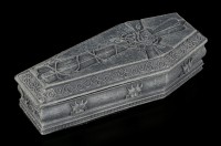 Coffin Box with Cross and Rose