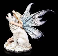 Fairy Figurine - Lislya with Snow Wolf