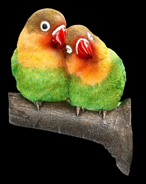 Garden Figurine Tree Hanger - Parrot Lovebirds