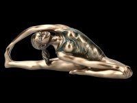 Weibliche Yoga Figur - Parivrtta Janu Sirsasana Stellung