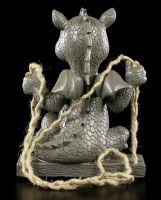 Garden Figurine - Laughing Dragon on Swing