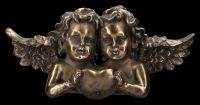 Wall Decoration - Puttos with Heart bronzed