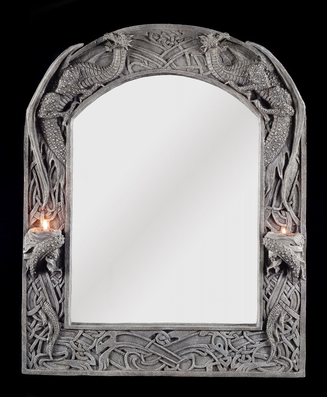 Dragon Mirror with Tealight or Candle Holder
