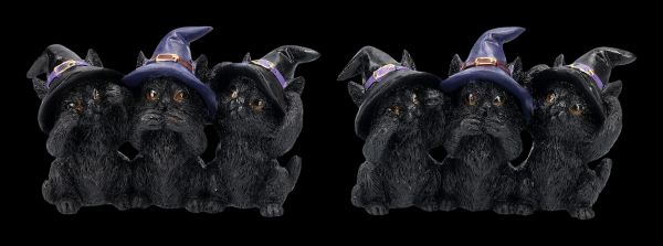 Hexen Katzen Figuren - Nichts Böses 2er Set