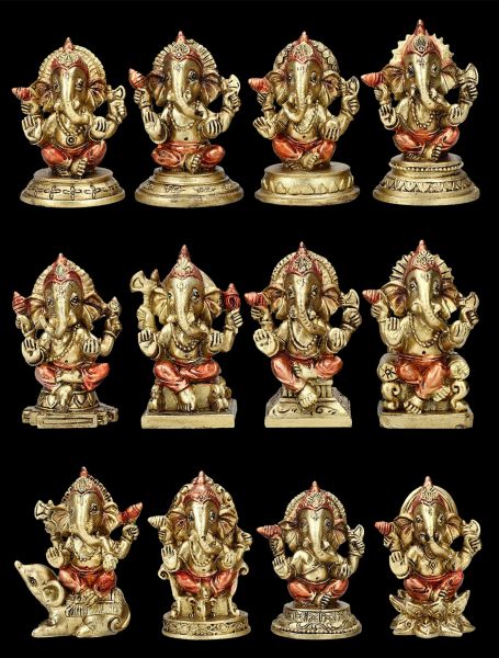 Ganesha Figuren - 12er Set