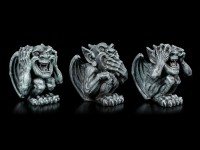 Three little Gargoyles Figurines - No Evil