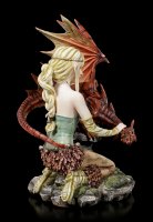 Fairy Land - Fairy Figurine with large Dragon