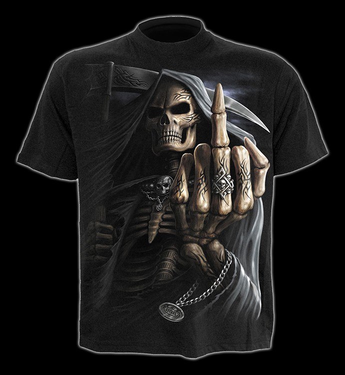 T-Shirt - Reaper Mittelfinger - Bone Finger