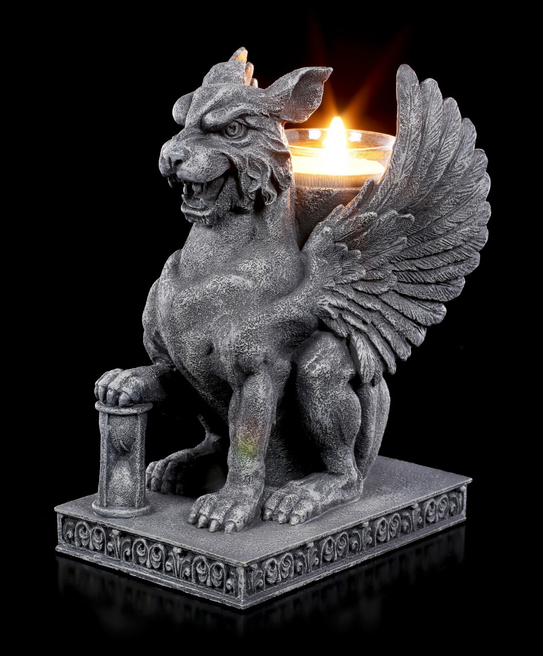 Tealight Holder - Griffin with Hour Glass