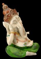Ganesha Figurine Hand painted - Dozing