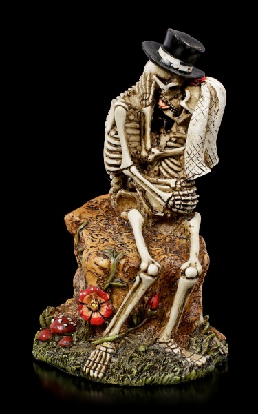Skelett Figurine - Love Never Dies - Love Rocks
