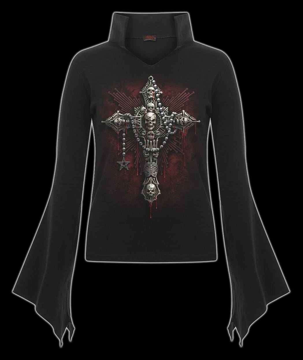 Langarmshirt Damen Gothic- Death Bones