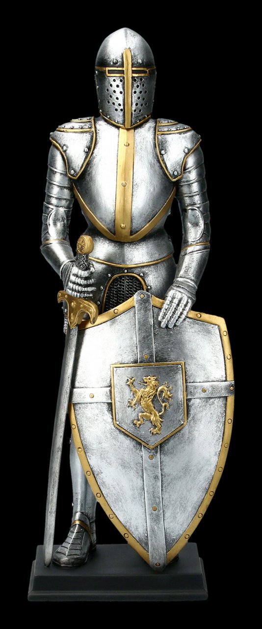 Medieval Knight Figurine - Armor with Sword and Shield