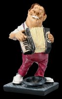 Funny Job Figurine - Street Musician with Accordion
