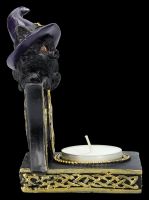 Tealight Holder - Witch Cat with Triple Moon
