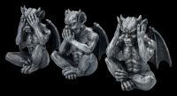 Gargoyle Figuren sitzend - Nichts Böses