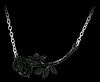 Alchemy Gothic Necklace - Black Rose Enigma