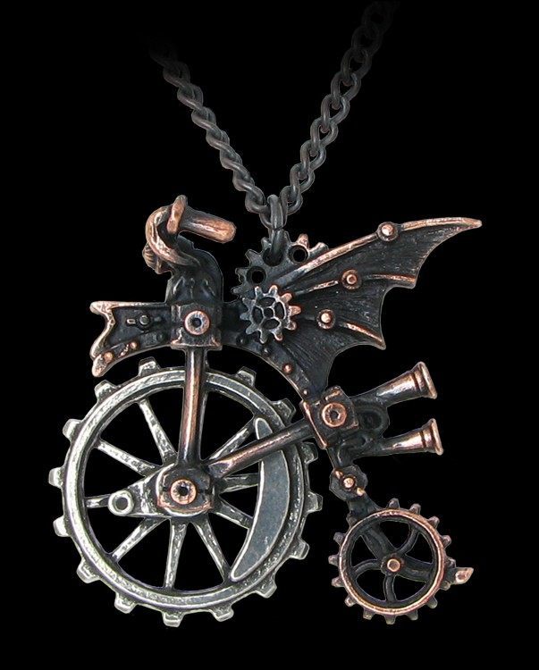 Ventus Traction Farthing - Alchemy Steampunk Pendant