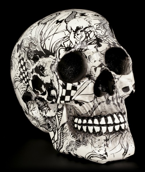 Colourfull Skull with Ornaments - Abstraction