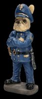 Hundefigur - Bulldogge als Polizist