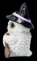 Owl Figurine with Witches Hat and Broom