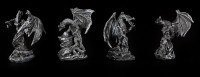Drachen Figuren klein - Schwarz 12er Set