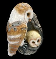 Garden Figurine Tree Decoration - Owl with Owlets