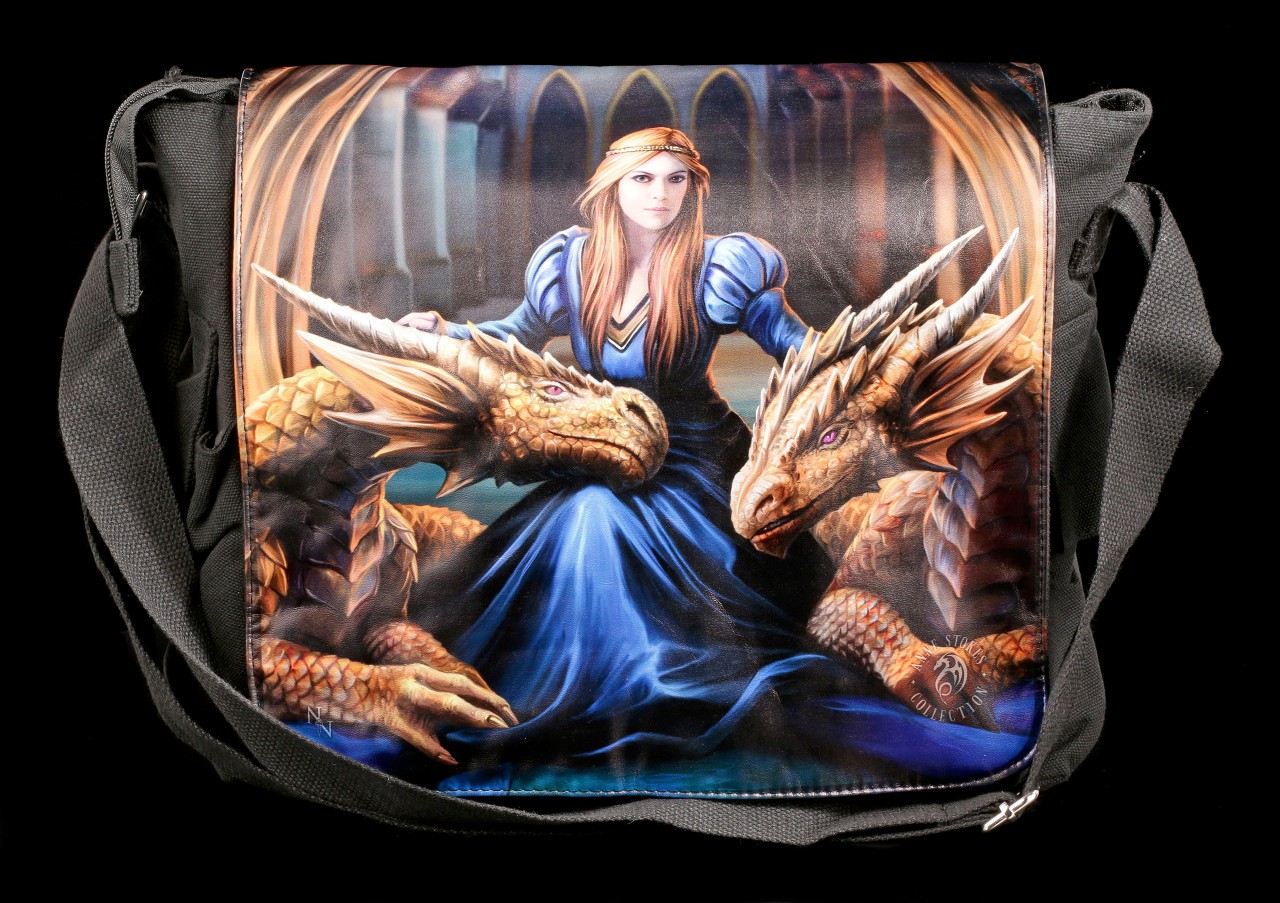Messenger Bag with Dragons - Fierce Loyalty