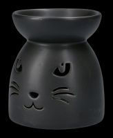 Oil Burner Black - Cat Face