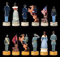 Schachfiguren Set - Amerikanischer Bürgerkrieg