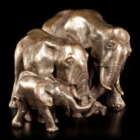 Elephant Figurine - Mother Father Child