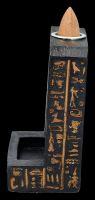Rückfluss-Räucherhalter - Bastet Hieroglyphen
