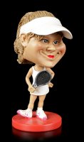 Funny Sports Figurine - Bobblehead Female Tennis Player