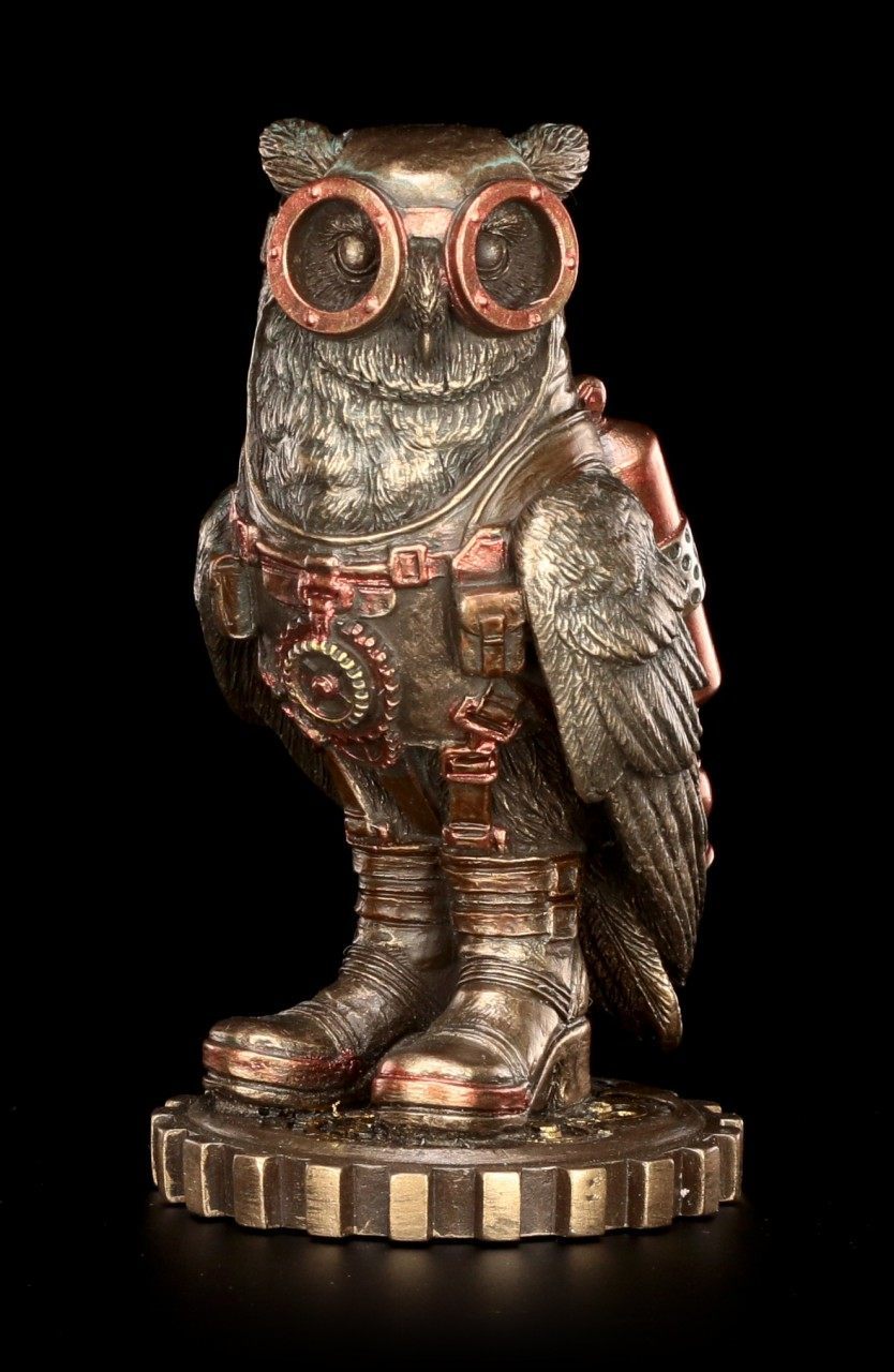 Steampunk Figurine - Retro Owl