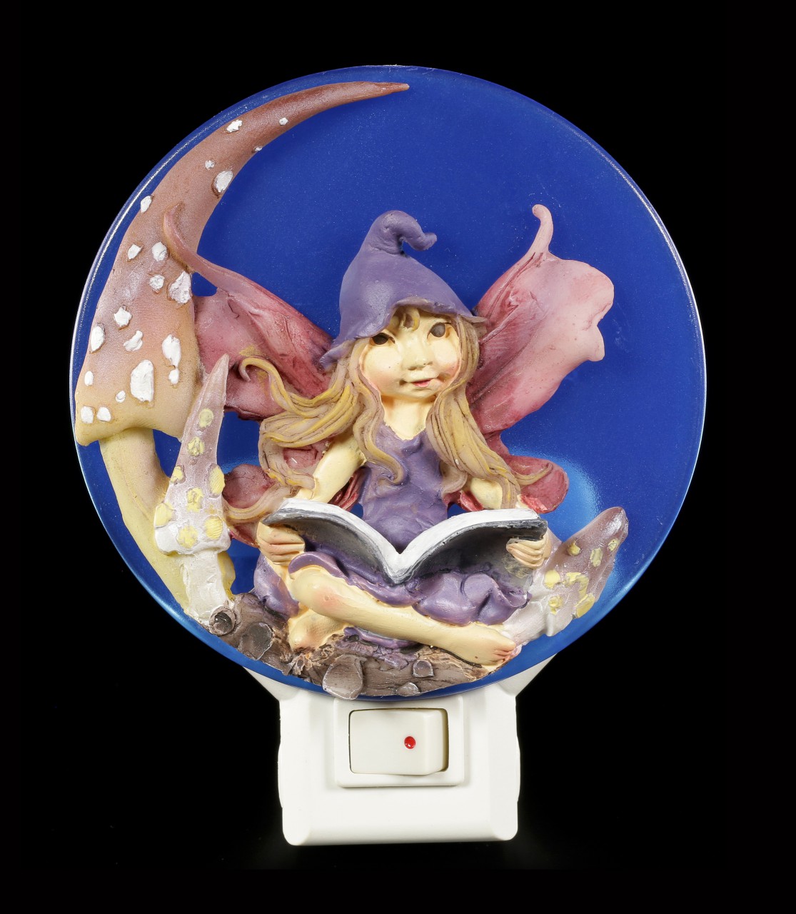 Pixie Night Light - Witch reading Book