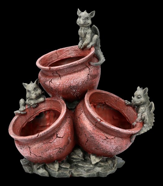 Garden Figurine - Tree Dragons with Plant Pot