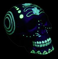 Aquarium Figur - Totenkopf fluoreszierend L schwarz