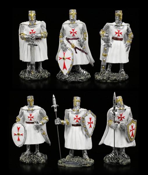 White Crusader Figurines - Set of 6