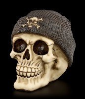 Skull with Beanie - Grey