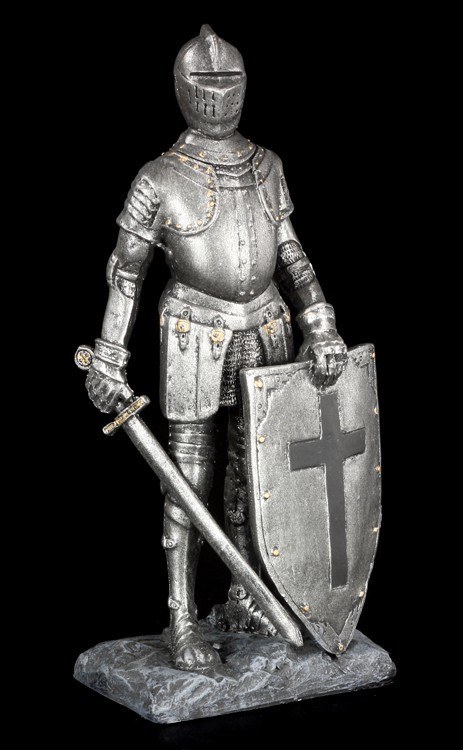 Ritter Figur - Deutscher Kreuzritter mit Schwert