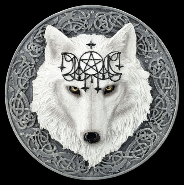 Wandrelief Hexenzirkel - Weißer Wolf