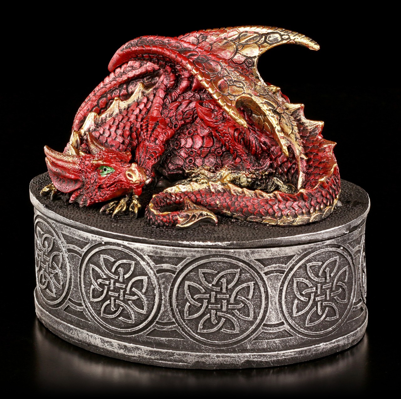 Dragon Relic Box - Vermillion red