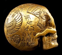 Ägyptischer Totenkopf - goldfarben