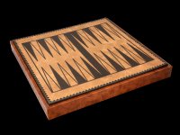 Öko-Leder Schachbrett & Backgammon Box